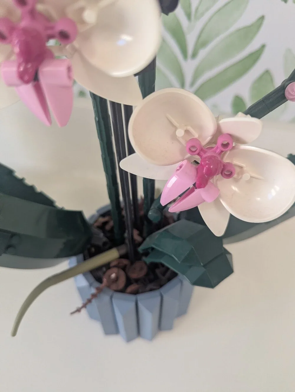 LEGO Botanicals orchid flower building set pink cream Potted Collection College